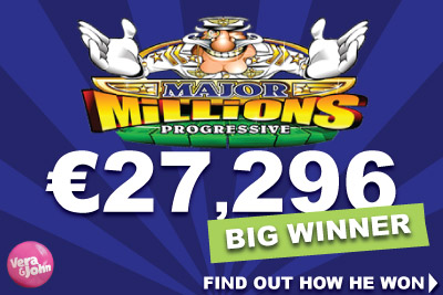 major millions jackpot hit vera john casino