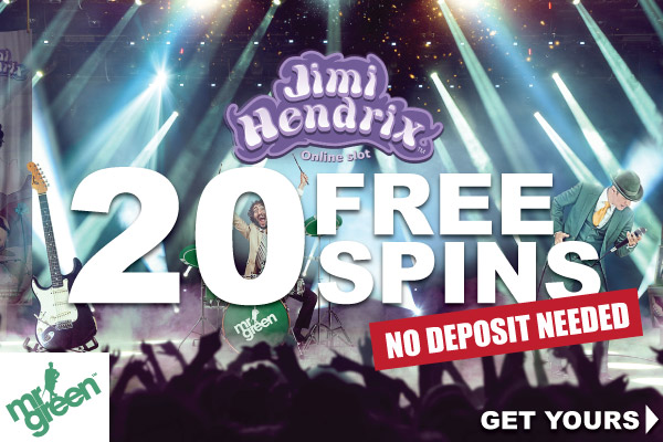 get 20 free spins jimi hendrix