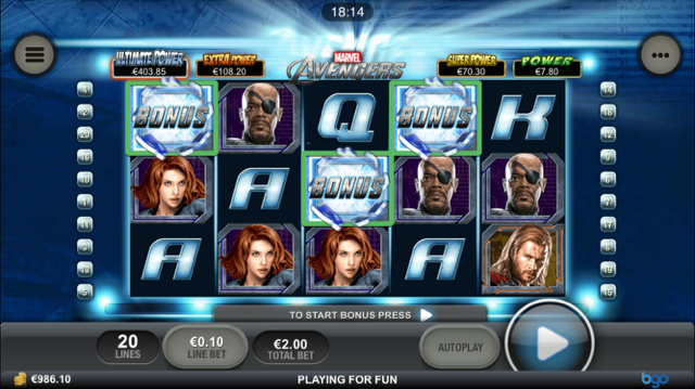 The Avengers Slot Review