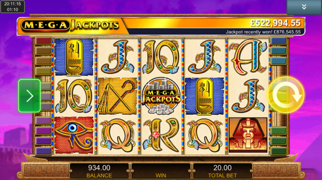 cleopatra mega jackpots slot review