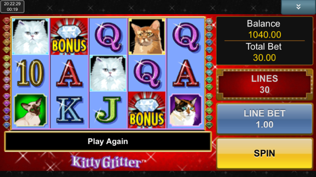 kitty glitter slot review