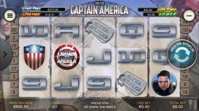 captain america slot review
