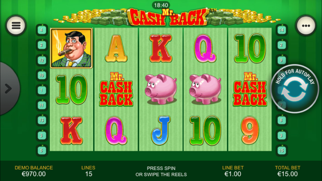 mr cashback slot review